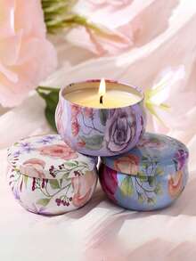 Set 4 Lilin Aromaterapi Lilin Kedelai Aroma Bunga Kering, untuk Kamar Tidur & Pasangan, Natal - Multi-aroma - View 9