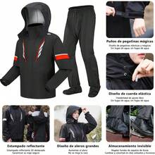 TLL  Impermeables Reflectantes para Motocicletas y Bicicletas Conjuntos De Impermeables Con Fundas De Zapatos Impermeable para Lluvia Motociclista9917 - No jugué - Ver 4