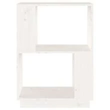 vidaXL Bücherregal/Raumteiler Weiß 51x25x70 cm Massivholz Kiefer - Weiss - Übersicht 5