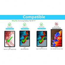 2x Protector de Pantalla para Samsung Galaxy Tab S9/S8/S7 11 Pulgadas Mica de Cristal Vidrio Templado Glass,35879023 - Rosa Pálido - Ver 2