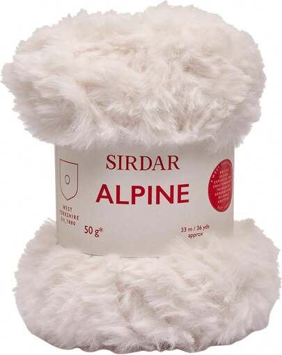 Sirdar , Luxe Faux Fur Yarn, Polar (400), 50g