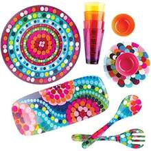 French Bull - Juego de 4 platos surtidos de melamina de 11 pulgadas, vajilla de melamina para interiores y exteriores, diseño de flores variadas de jardín(9" Salad Plates Bindi) - Multicolor - Ver 4