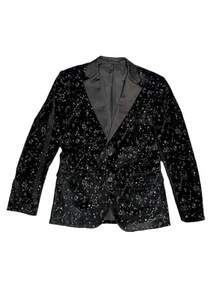 Men's Starry Sky Casual Suit Jacket, Men's Personality Shining, Stage Performance Suit - Black - View 5