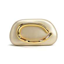 VNIMTI PU Leather Evening Clutch Bag For Women Formal, Women's Handbags Clutch Purse With Shoulder Chain, Handle Purse For Party, Wedding, Gold - Vàng - Xem 1