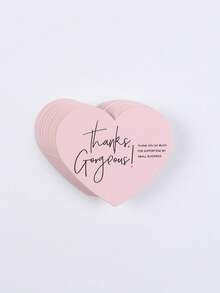 50pcs New Elegant Heart Thank You Labels -"Thank You For Supporting My Small Business" Thank You Cards - Arts & Crafts Supplies ﻿ - Many - View 12