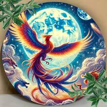 CIFbuy Legendary Phoenix Dragon Moon Tapestry | Extra Large Vibrant HD Printed Fabric Wall Art | Mystical Celestial Bedroom Decor Poste - 彩色 - 查看 6