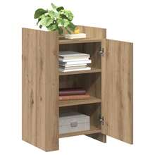 Credenza vidaXL in rovere artigianale, 45 x 35 x 75 cm, realizzata in legno. - Castano - Visualizzare 1