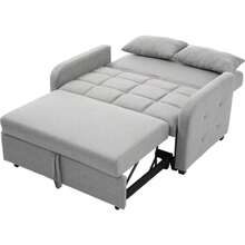 Divano letto pieghevole multifunzionale, divano con schienale regolabile, ideale per piccoli appartamenti e dormitori per studenti, divano letto comfort 180x127 cm - Grigio - Visualizzare 10