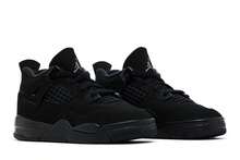 Nike Air Jordan 4 Retro Toddler 'Black Cat' 2025 (Unisex) Black/Light Graphite/Black IB4387-010 Winter New - 黑色 - 查看 8