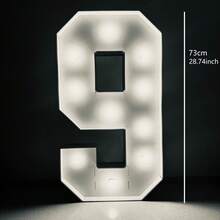 2.4FT Pre-Cut Foam Board Marquee Numbers 0-9, DIY Mosaic Sign For Party Decorations, White Lights For Birthday Party Anniversary Graduation,Thick Foam Board Sign DIY Decorations - trắng - Xem 4