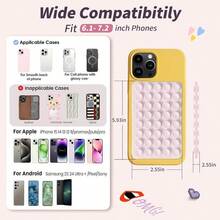 Giá đỡ điện thoại silicon màu trắng dạng cổ ngỗng, kiểu Octo Cup Buddy, có độ bám dính cao, dùng cho điện thoại di động, đế hút silicon hai mặt, phụ kiện điện thoại tiện dụng, giữ chắc chắn để chụp ảnh tự sướng và quay video, giá đỡ điện thoại silicon cho iPhone và Android, màu trắng, quà tặng ngày Valentine. - Nhiều màu - Xem 5