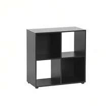 Ecommerc3 MOBLEKIT | Modular Wooden Shelves With Different Compartments And Door Options, Bookcases And Storage Furniture For Bedroom, Kitchen Or Entryway - Negro - 4 Comp | 60*29.7*60cm - View 8