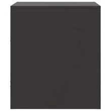 Comodino vidaXL nero, 34,5x39x44 cm, in acciaio. - nero - Visualizzare 8
