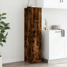 Mobiletto da farmacia vidaXL in rovere affumicato, 30x41x144,5 cm, materiale a base di legno. - Castano - Visualizzare 4