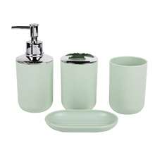 4/6pcs Bathroom Storage Set - Bathroom Vanity Organizer & Decor (Suitable For Hotel & Home), Includes Trash Can, Toothbrush Holder, Lotion Dispenser, Soap Dish, Toilet Brush And Tumbler | Space-Saving Countertop Storage Set, Create A Neat & Stylish Bathroom, Suitable For Hotel Bathrooms, Residences And Guest Rooms - Multicolor - View 10