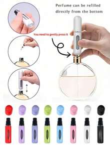 1pc Portable Mini Perfume Atomizer Spray Bottle Set – Refillable Travel Size Fragrance Dispenser For On-The-Go Touch-Ups – Ideal For Carrying Your Favorite Scents In Purses, Pockets, Gym Bags, And During Travel Or Shopping Trips – Leakproof, Easy To Fill, And Perfect For Parties & Everyday Use Back To School Perfume Bottle - Multicolor - View 4