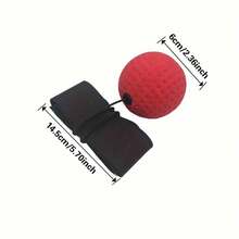 1pc Boxing Reaction Ball,Boxing Speed Ball,Home Head-Mounted Boxing Strength Training Ball,Suitable For Beginners - Red - View 6