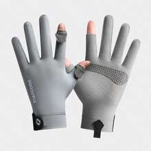 1 Pair Men's Summer Fingerless Gloves - UV Protection, Anti-Slip, Touch Screen Compatible For Hiking, Cycling - Flip - View 8