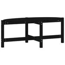 Table basse vidaXL noire 118 x 63 x 45 cm en pin massif - Noir - Voir 5