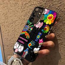 Estuche para teléfono con patrones de dibujos animados coloridos Compatible con fundas para teléfonos   17  16 Pro Max  15 Pro Max  13 y  12 Hecho de material TPU a prueba de caídas, resistente al desgaste y cómodo de sostener Un gran regalo para familiares, amigos, seres queridos, novios / novias y para Navidad y Año Nuevo - Negro - Ver 5