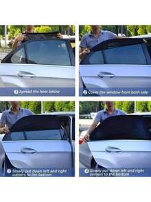 4片/2片装超薄超轻透气汽车侧窗玻璃防护网，防蚊防晒，汽车窗帘，汽车网状窗罩，侧窗蚊帐汽车遮阳帘 - 均碼 - 查看 8