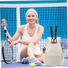 R-Tennis Racket Bag Large Capacity Tennis Backpack wit Multi-Pocket Pickleball Bag  Women and Men - como en la foto - Ver 6