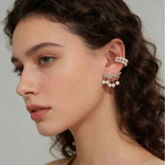 سوار أذن مزين بلؤلؤ اصطناعي