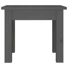 Mesa de centro vidaXL cinza, 35x35x30 cm, madeira maciça de pinho. - Cinza - Ver 6