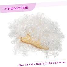 ml Peluca De Para Hombre y Mujer Estilo Esponjoso Adecuado Para Fiestas De Navidad Halloween y Máscaras10101 - Blanco - Ver 5