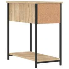Mesitas de noche vidaXL, 2 piezas, roble Sonoma, 30x60x60 cm, madera de ingeniería - Marrón - Ver 9