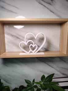 1pc Black Heart-Shaped Desktop Decor, Modern Style, Multipurpose Tabletop Ornament, Suitable For Home, Office, Cafe, Gift Packaging, Birthday, Romantic Gift, Home Decor, Valentine's Day Decoration - Multicolor - View 4