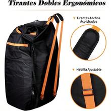 TLL  LIHAO Bolsa de Transporte Bebé Cochecito Bolsa Impermeable Universal para Carro Bebe Bolso de Viaje y Almacenamiento para Avión Tren o Coche 120x61x46cm Negro9917 - NaranjayNegro - Ver 3