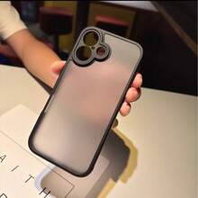 适用于 Pixel 6/6 Pro/7/7 Pro/8/8 Pro/8A/9/9 Pro/9A/10/10 Pro 的奢华磨砂无线充电防震手机壳，带半透明盔甲保护套 - 黑色 - 查看 9