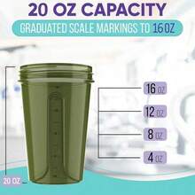 2 Pack 20oz Protein Shaker Bottles With Stainless Steel Whisk Balls Leakproof Lid Odor Resistant Sealing Ring For Gym Fitness Travel Sports Workout Shakes Healthy Drinks Daily Use For Men Women Easy To Clean Durable Plastic Essential Workout Accessories - 綠/藍 - 查看 5