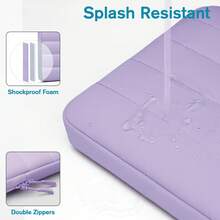 TECOOL Puffy Protective Laptop Sleeve 13.5 14 15 16 Inch, Laptop Bag Compatible With MacBook Air 13 15 M1 M2 2012-, Pro 13 14 15 2010-2022, 14-16 HP Chromebook Surface Notebook, Soft Fluffy Inner Lining, Waterproof Laptop Case, Lilac Purple - Lilac Purple - View 7