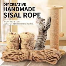 Natürliches Juteseil, dickes Juteseil, langanhaltend und stabil, geeignet für Bastelarbeiten, Gartenpflege, Kratzbäume für Katzen, Geschenkverpackung, Heimdekoration - natürliche beige Jutefaser, nicht leicht zu zerbrechen, ideal für DIY-Projekte und Haustierbesitzer, auch ein Muss für Gartenzubehör, rustikales Aussehen, hohe Qualität, kann für Jutehandwerke, Jutespulen, dickes Juteseil, Jutegarn, grobe Jute, Juteseil, Jutekordel, geflochtenes Seil usw. verwendet werden. - Beige - Übersicht 1