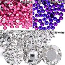 2000 peças/1000 peças/500 peças/300 peças 3-6mm Strass de Resina Champanhe de Bottom Plano, Gemas Redondas de Gelatina para Fazer Acessórios, Sapatos, Roupas, Cosméticos, Bolsas, Decoração - Prata - Visão 4