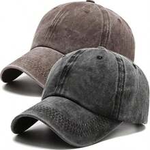 2pcs Washed Baseball Cap, Retro Golf Dad Hat Adjustable Casual Cap, Suitable For Men And Women - A - View 7