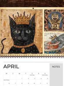 Medieval Cats With Crowns 2026 - Apricot - View 4