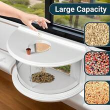 Window Bird Feeder, 180° Clear View Window Tray Bird Feeder, Window Bird Feeder, Built-In Window Bird Feeder, Window Bird Feeder With Lawn Platform, Easy To Assemble, For Indoor Viewing - Một cỡ - Xem 6