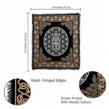 Consigners Altar Cloth Hexagonal Metatron Witchcraft Alter Tarot Spread Top Cloth Wiccan Square Spiritual 24 By 24 Sacred Cloth (Hexagonal Metatron Gold Silver),GeometricGoldSilver - Hình học Vàng Bạc - Xem 7