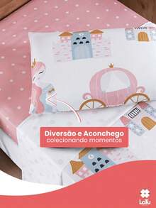 Jogo de Lençol 3 Peças Solteiro Infantil Para Menino Menina Várias Estampas Para Criança Bouti Kids - Little Princess 3 Peças - Visão 2