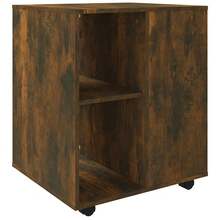 Carrello portautensili vidaXL, rovere affumicato, 60x53x72 cm, materiale a base di legno - Castano - Visualizzare 4