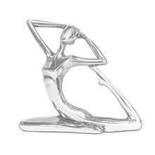 MX   Adorno Mujer Yoga en Pewter Artesanía en Aluminio Escultura Elegante Hecho a Mano Decoración para casa u Oficina Excelente Regalo Alamos Pewter - Plateado - Ver 1