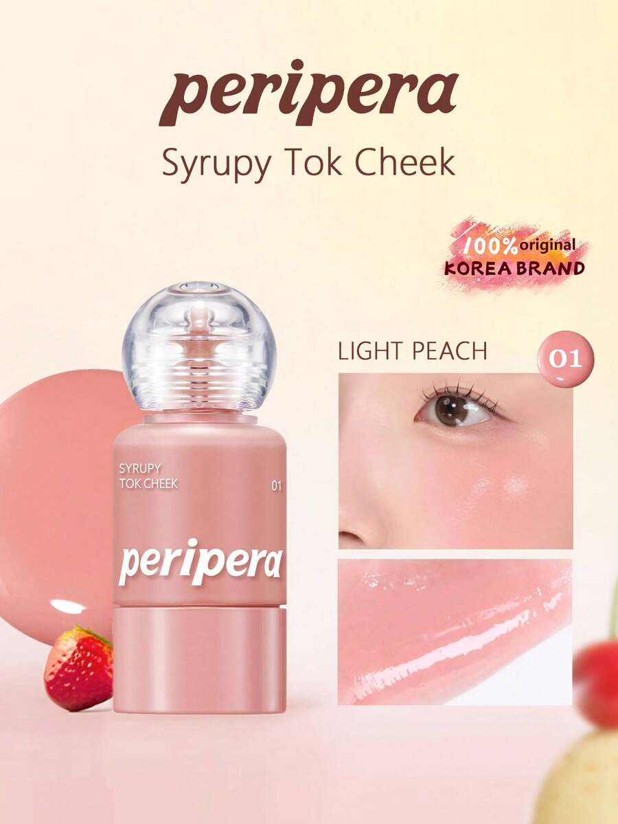 Peripera 001# 液体腮红,打造水润妆效,保湿配方,全天候保湿,丝绒般柔滑质地,自然可爱珠光,轻盈易晕染,持久玫瑰红晕,柔焦光泽,提亮肤色,韩国化妆品,节日礼物,母亲节礼物,9克/0.32盎司 - 01 - 查看 1
