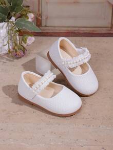 White Faux Pearl Lace Dress Shoes - White - View 9