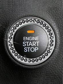 汽车内饰装饰标志贴纸闪亮汽车水晶水钻戒指配件（女士）汽车零件点火发动机启动按钮和钥匙点火启动器和旋钮戒指闪亮汽车水晶水钻戒指标志贴纸 - 1 PCS - 查看 14