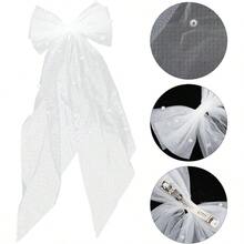 ml Angoily Pasador De Pelo Con Lazo Y Perlas Elegante Para Niñas Y Mujeres Pinza Decorativa Para Bodas Fiestas Y Uso Diario Accesorios Para Peinarse 17.3X5.9 Pulgadas10101 - Blanco - Ver 9