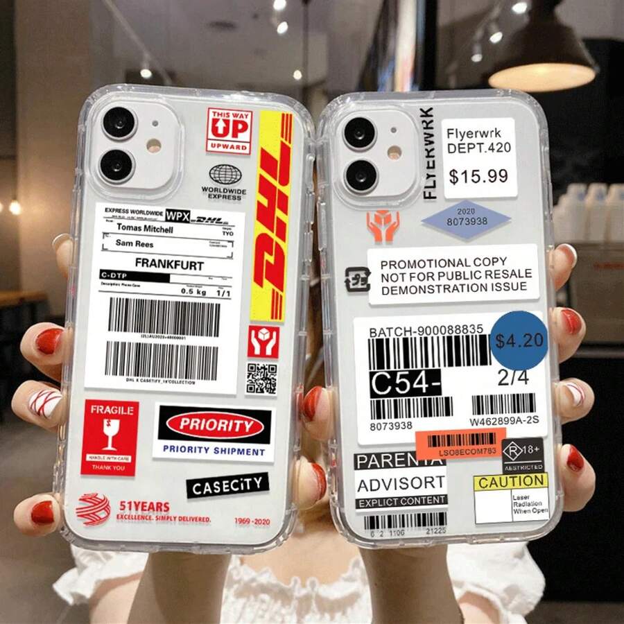 Fashion Lable Painted Silicon Cases For Iphone 11 12 13 14 15 Pro Max XR 7 8 Plus X Xs Max 6 6s SE 2022 2020 12 Mini Funda Cover.Christmas Accessories. - O134 - Xem 1