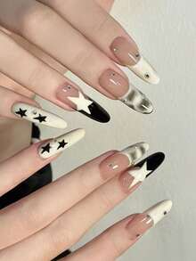 20片圣诞节和万圣节EMI水晶凝胶美甲贴纸，透明底胶，沙龙品质，持久耐用，需配合UV灯使用，ES20跨境批发单片直发，款式与红色美甲贴纸相同 - 彩色 - 查看 4